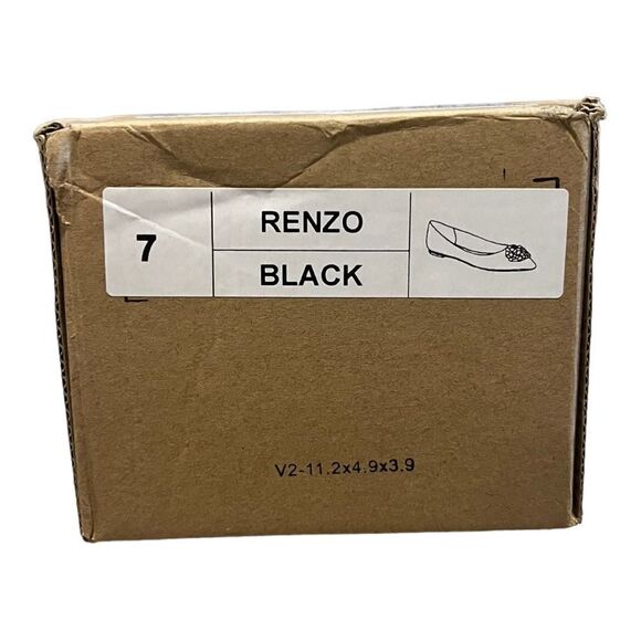 Journee Collection Womens Renzo Jeweled Flats Faux Leather Pointed Toe Black 7M - Picture 9 of 9